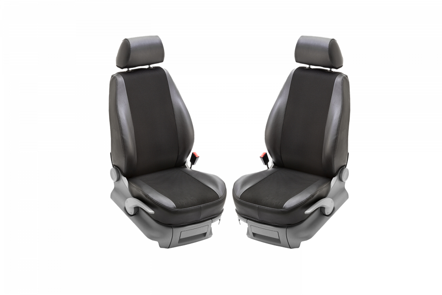 Housses pour Transporter deux sièges avant 1+1 avec appuie-tête, compatible  avec accoudoir de 9 cm d'épaisseur et airbag latéral