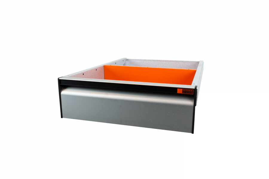 Séparateur tiroir double plancher L:437,5mm H:140mm avec vis de