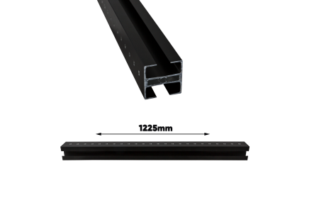 1225 mm horizontaal aluminium profiel incl. schroefzakje