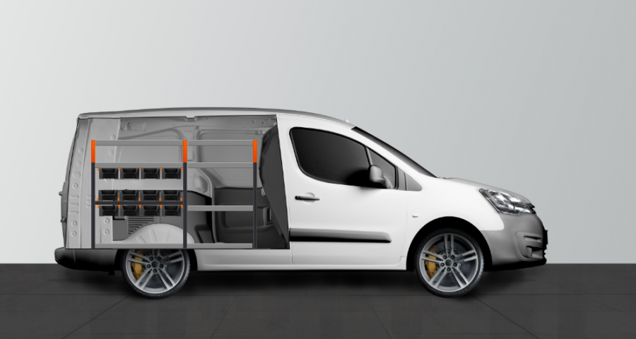 V-Rack Bedrijfswageninrichting Citroën Berlingo | Work System