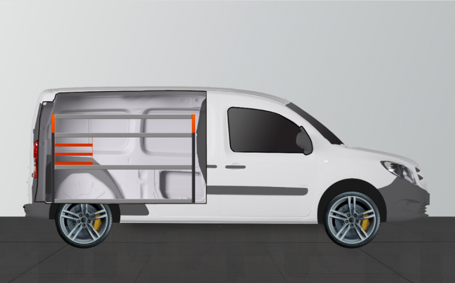 V-SS3 Fahrzeugregal für Citan Extra Lang & Kangoo Maxi | Work System