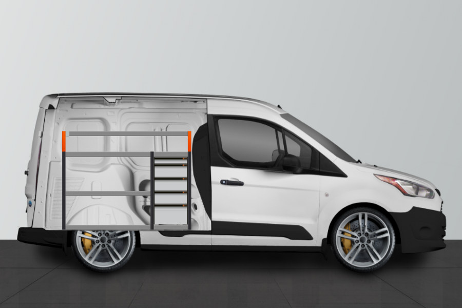 V-PRO Fahrzeugregal für Ford Connect L1 | Work System