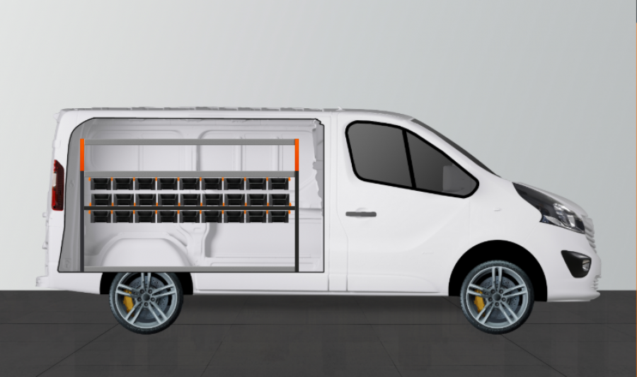 V-Rack Bedrijfswageninrichting Talento, NV300, Vivaro | Work System
