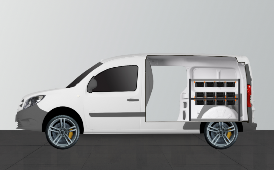 H-Rack Bedrijfswageninrichting Citan Extra Lang & Kangoo | Work System
