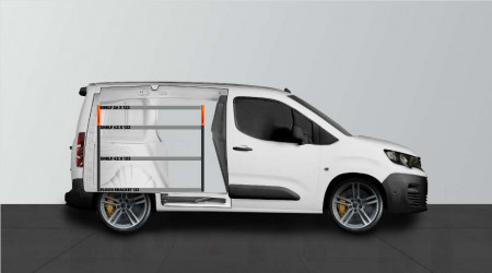 BASE42 bedrijfswageninrichting voor BERLINGO, COMBO, PARTNER & PROACE CITY L1