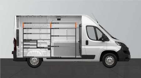 LS3 bedrijfswageninrichting voor Proace Max, Boxer, Ducato, Jumper & Movano L2