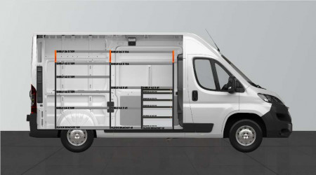 PRO5 bedrijfswageninrichting voor Proace Max, Boxer, Ducato, Jumper & Movano L2