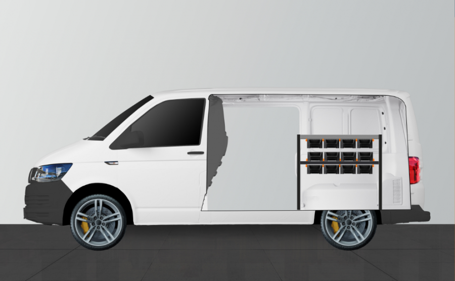 H-Rack Bedrijfswageninrichting VW Transporter Standaard | Work System