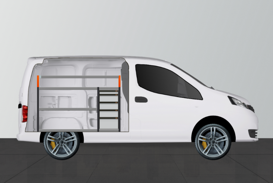 V-PRO Bedrijfswageninrichting Nissan NV200 | Work System