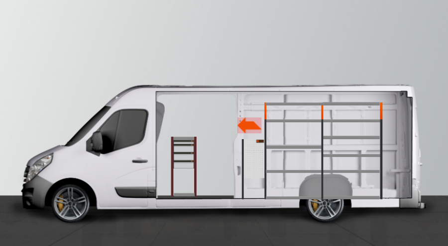 H-SDH4 Bedrijfswageninrichting Movano, Master & NV400 L4 | Work System