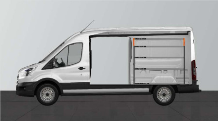 SHORT42 bedrijfswageninrichting voor Ford Transit L3H2
