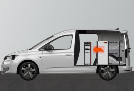 LD26 bedrijfswageninrichting voor VW Caddy Cargo & Ford Connect L1