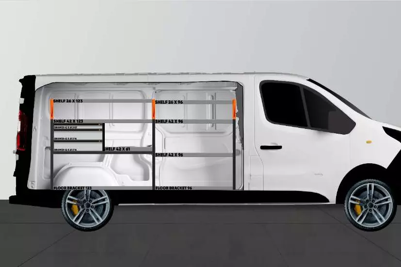 LS3 bedrijfswageninrichting Renault 