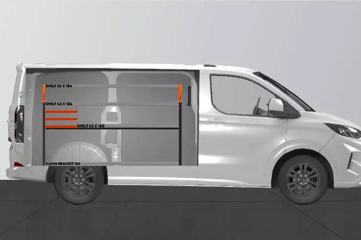 SS3 bedrijfswageninrichting Ford Transit Custom