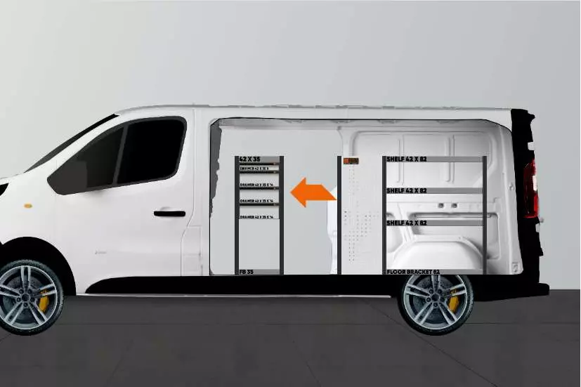 LD42 bedrijfswagen inrichting Renault 
