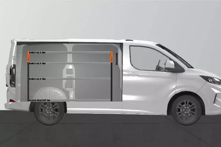 Base42 bedrijfswageninrichting Ford Transit Custom